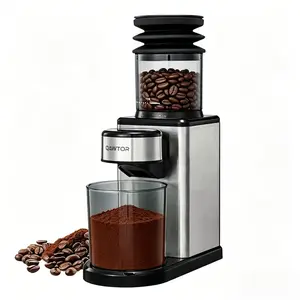 Electric Conical Burr Coffee Grinder, 25 Grind Settings, Portable, Espresso to Cold Brew, Touchscreen Control, Precision Timer, Compact Low-Noise Design, Reduced Static Grinding, Easy Clean with, Summervibes