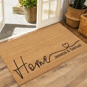Personalized Coconut Doormat: New Home Gift, Welcome Mat