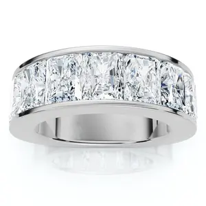 7Ct Diamond Radiant Cut Men's Ring 14k Gold or Platinum