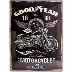 Goodyear Vintage Aluminum Plaque Retro Dream Gift For Fans Eye Catching Motif Room Decor Home Decor Wall Decor Housewarming Gift House Decor