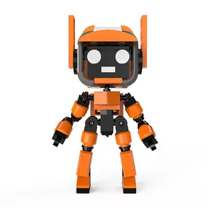 Cyberpunk Mecha Building Blocks Doll, Children's Small Particle Assembly Toy, Creative Assembling Educational Gift, Suitable for Boys and Girls