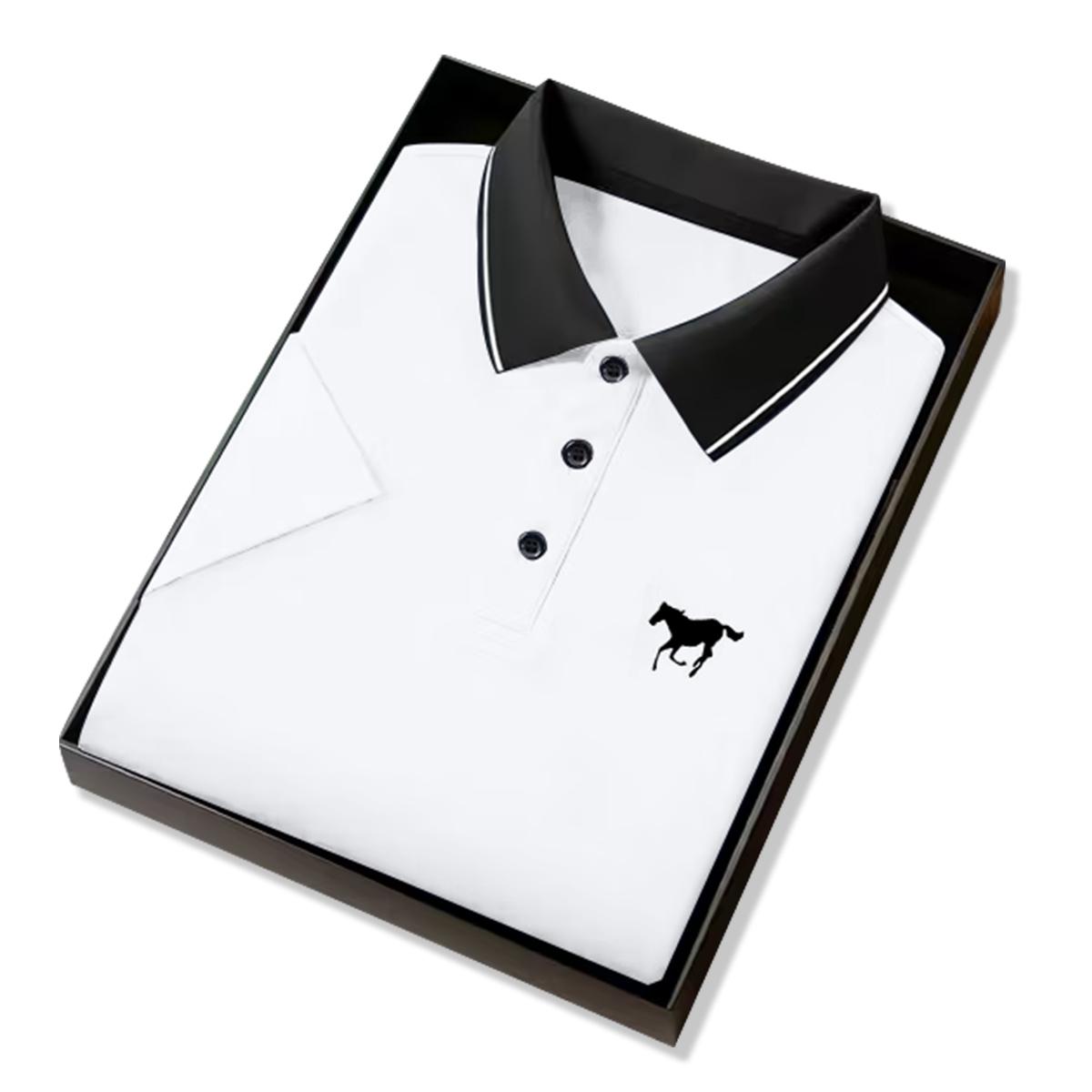 Men’s 3-piece polo shirt set for business casual, sports, and everyday activities; short-sleeve polo shirts; short-sleeve polo shirt set
