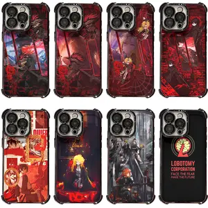 Dark Red Limbus Company Anime Protective Phone Case - Lobotomy Corporation Project Moon Accessories for iPhone 17 Pro Max, 16 Pro, 15, 14 Plus, 13, 12, 11 & Samsung S26-S23 Plus Ultra Smartphone, Handheld, Cellphone Devices