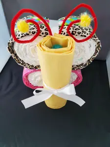 Butterfly diaper cake - Leopard print