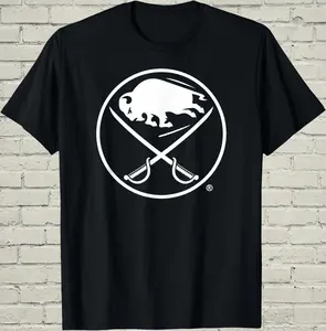 [SALE UP TO 40% ] Buffalo Hockey Shirt, Two Tone Retro Tee, Gift For Him, Sports Apparel, Ice Rink Game Wear, Mens Athletic Fan Gear