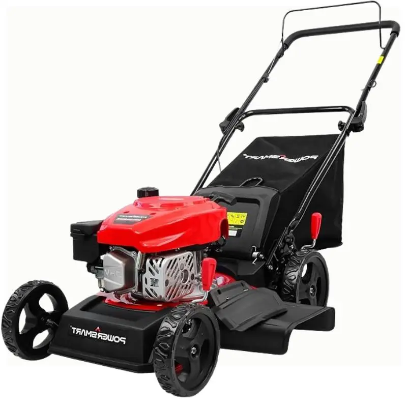 PowerSmart Lawn Mower Gas Powered, 18-Inch 144cc Engine 2-in-1/3-in-1 Walk-Behind Push Lawn Mower, Heavy Duty, for Small & Large Yards, (DV8618C/DV8618P) PowerSmart Lawn Mower Gas Powered, 18-Inch 144cc Engine 2-in-1/3-in-1 Walk-Behind Push Lawn Mower, Heavy Duty, for Small & Large Yards, (DV8618C/DV8618P)