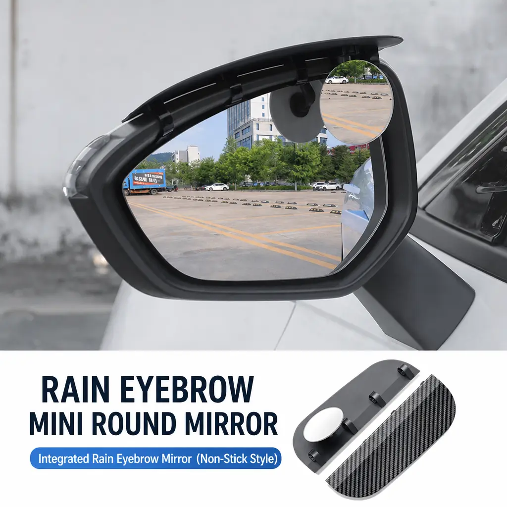 Snap-On Mirror Rain Visor Eyebrows, Waterproof Carbon Fiber Auto Exterior Side Mirror Rain Guards, Rainproof Rear View Mirrors Eyebrow Cover for Cars Sedans Trucks