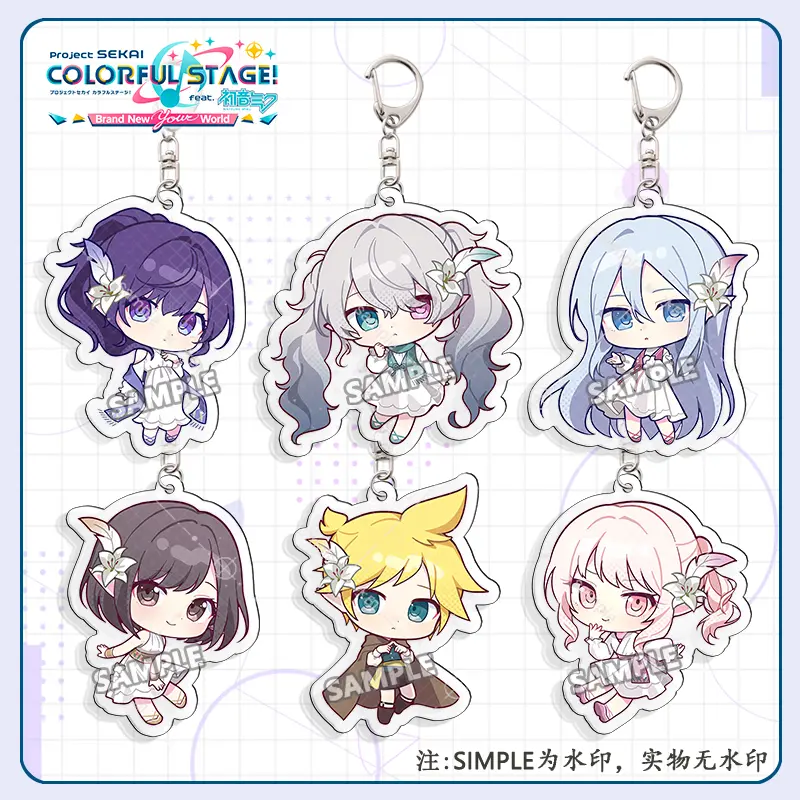 Hatsune Miku Project SEKAI Acrylic Keychain Kagamine Len Cute Bag Charm Anime Merch Student Gift