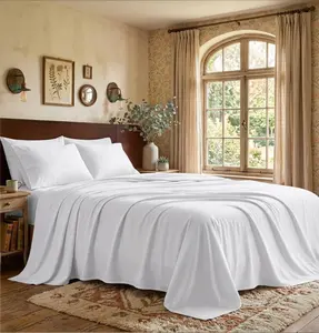 Luxury 4-Piece Split King Cooling Bed Sheet Set, Soft Essentials, Breathable, Secure Fit, Wrinkle & Fade Resistant, Fits 8-16 in Mattresses, Fun Bedroom Decor Accent