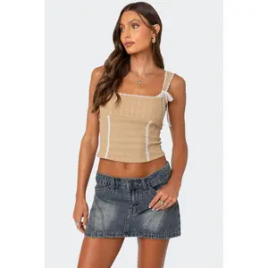 Textured Bustier Top