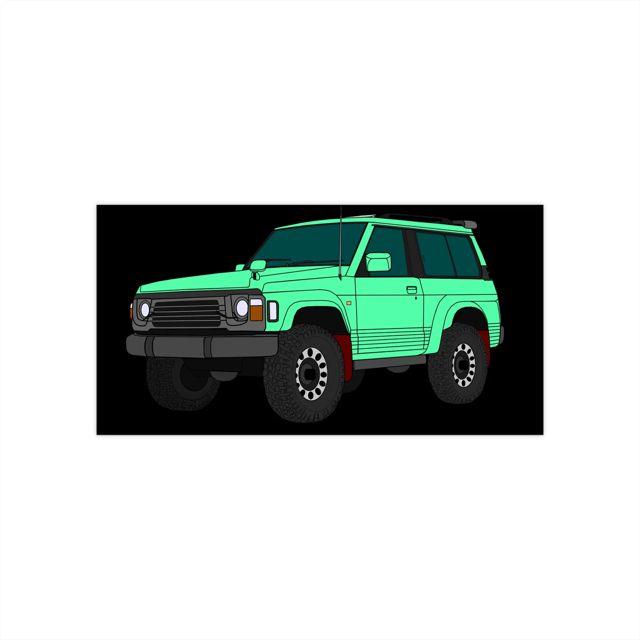 Off Road Truck Bumper Stickers, Car Decals, Vehicle Accessories, Adventure Decals, Mint Y-60 Patrol