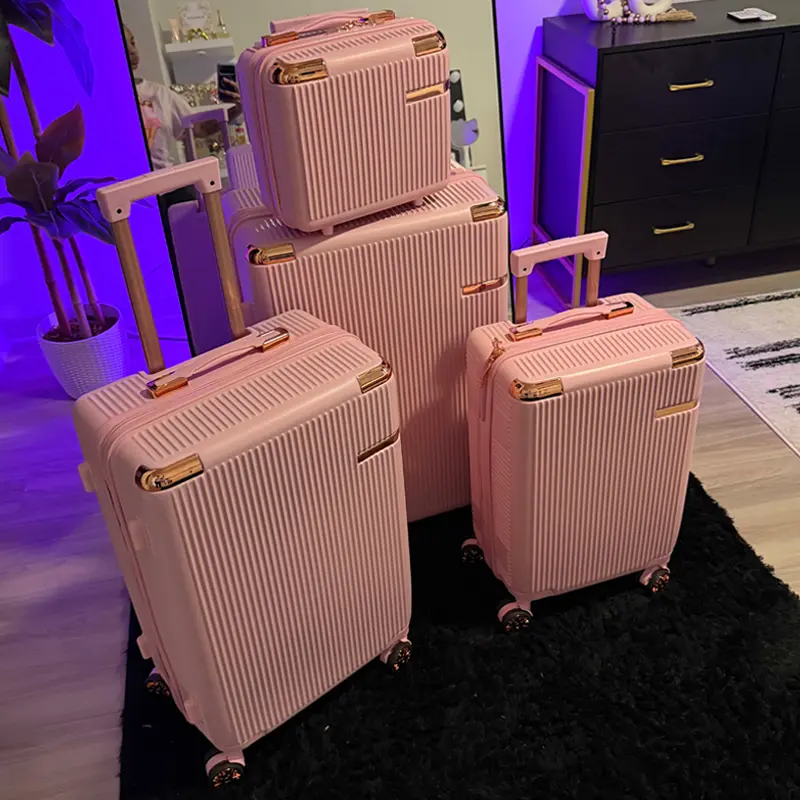 4-Piece Hardshell Luggage Set,Scratch-Resistant Suitcases with Multi-directional Wheels and Telescoping Handle,carry on luggage with wheels，luggage bags for travel,Carry On Roller