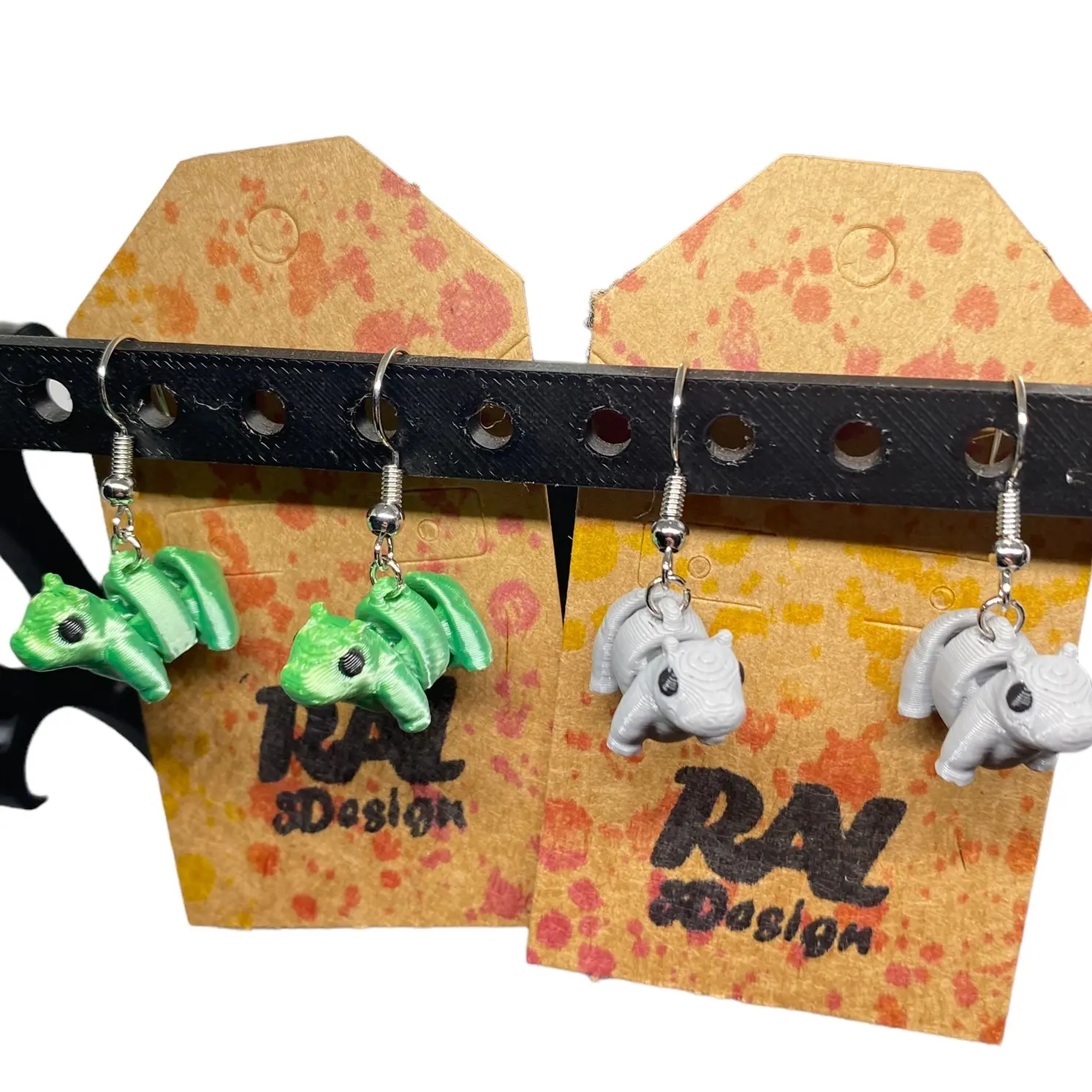 3D Printed Hippo Earrings