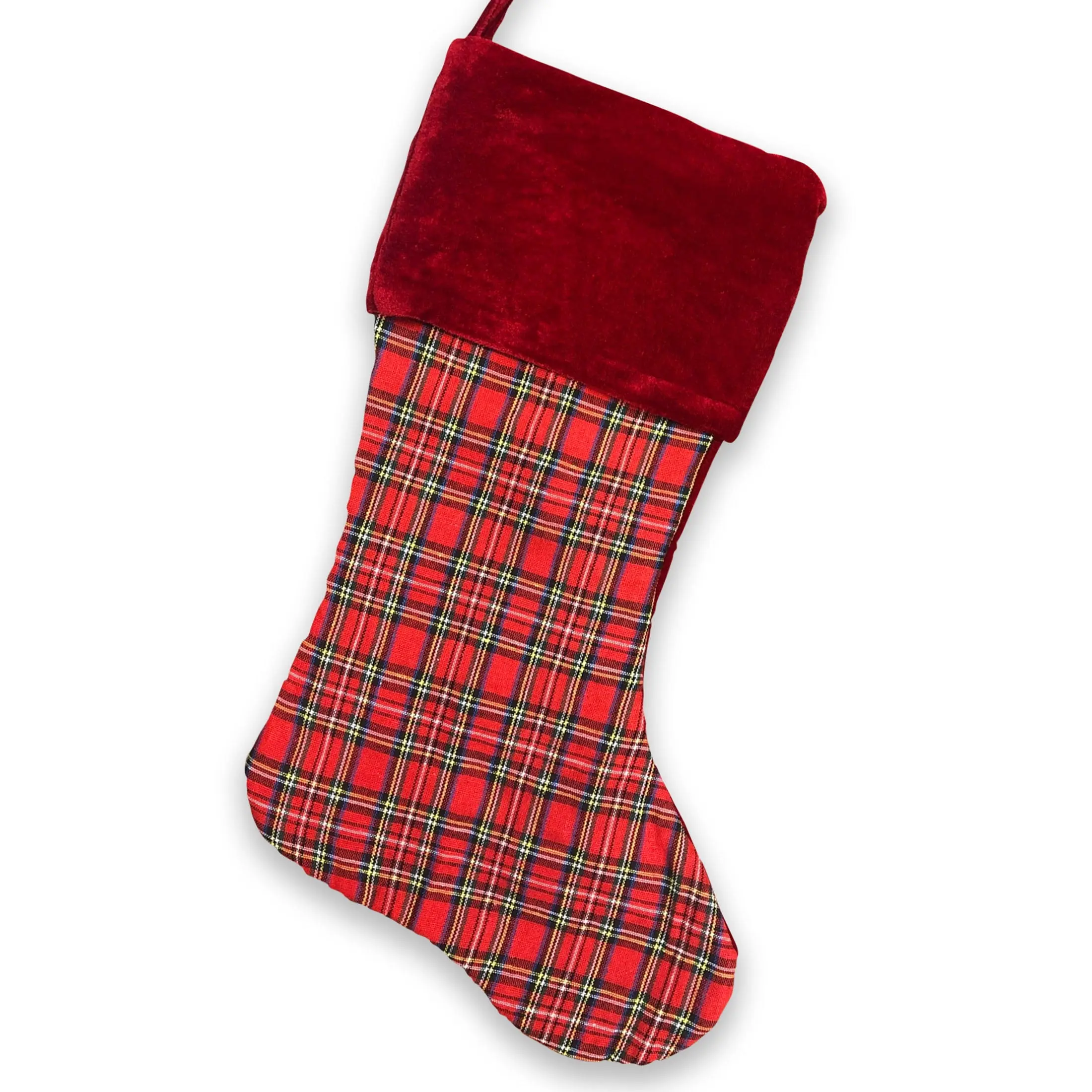 Giftsforyounow Red Plaid Christmas Stocking