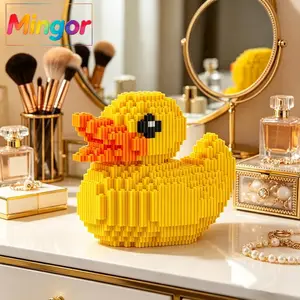 6.4" Kawaii Yellow Duck Micro Building Blocks| Cute Rubber Duck DIY Art Toy