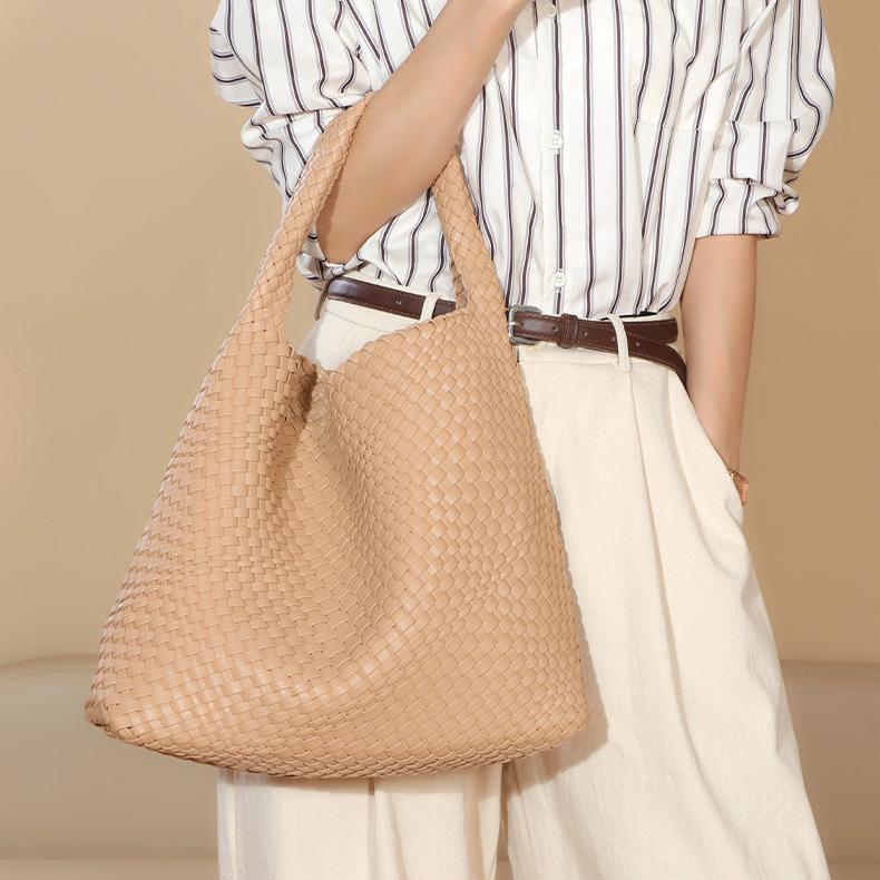 Woven Vegan Leather Hobo  Minimalist Slouchy Tote bag Shoulder Purse Tote  Handbag mulberry