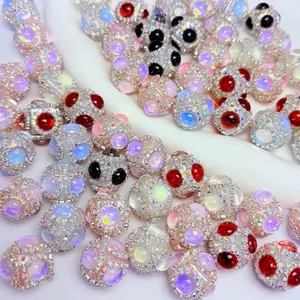 Rhinestone Focal Beads for Pens, Sparkling 3D  1 scoop