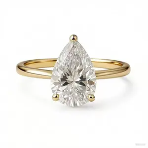 【#ZA109】(Yvonne)2CT Lab Made Gemstone Fashion jewelry  Ring