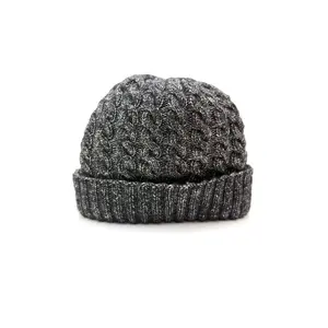 Yandi Knit's Black Cotton Beanie