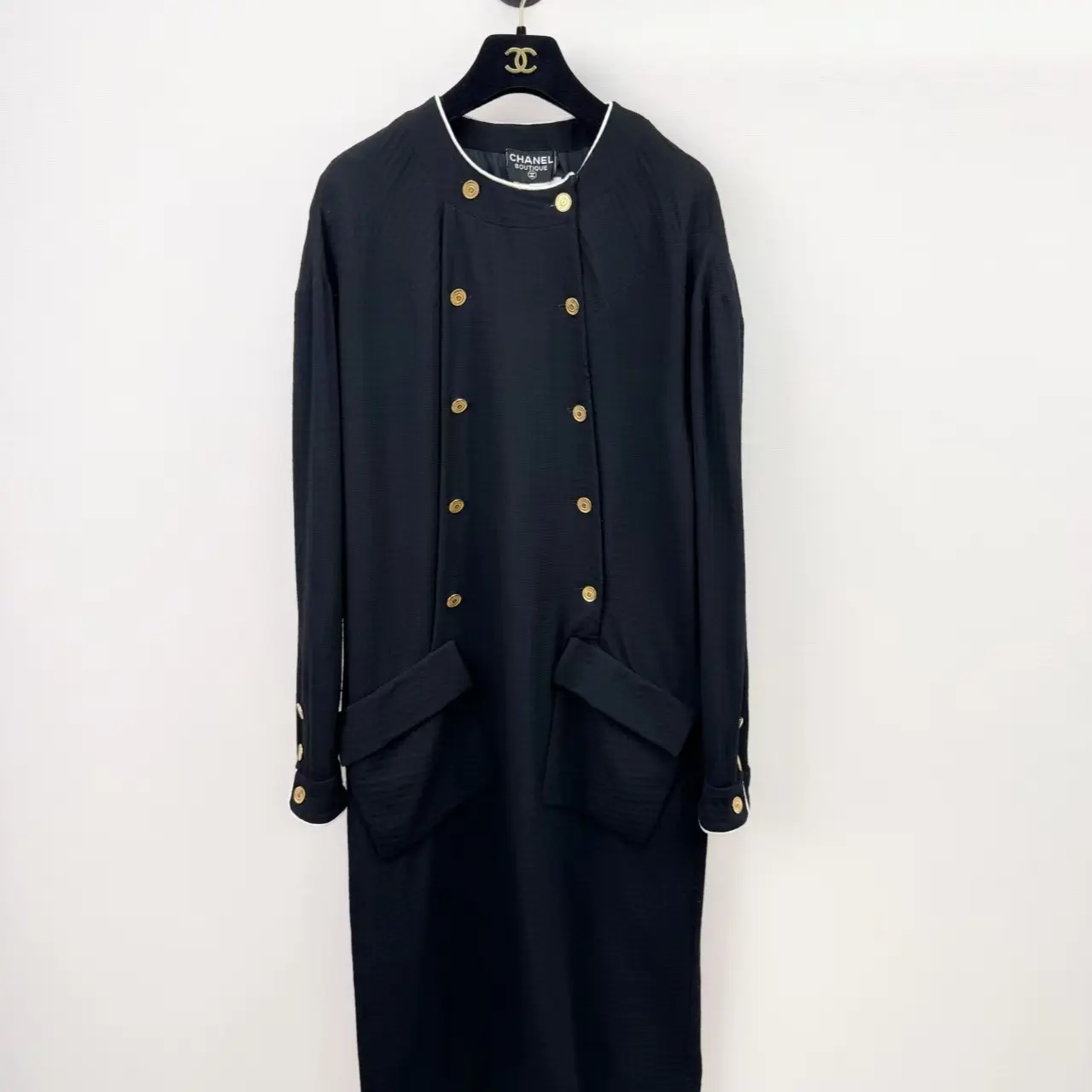 Pre-owned Chanel Vintage Dress Authentic Bust 106cm Length 108cm 102262