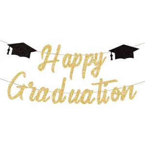 Graduation Season Special: Glitter Pull-String Flags, Graduation Cap Letter Flags, Party Supplies, Decorative Banners, Pull-String Garlands, String Flags, Graduation Decoration