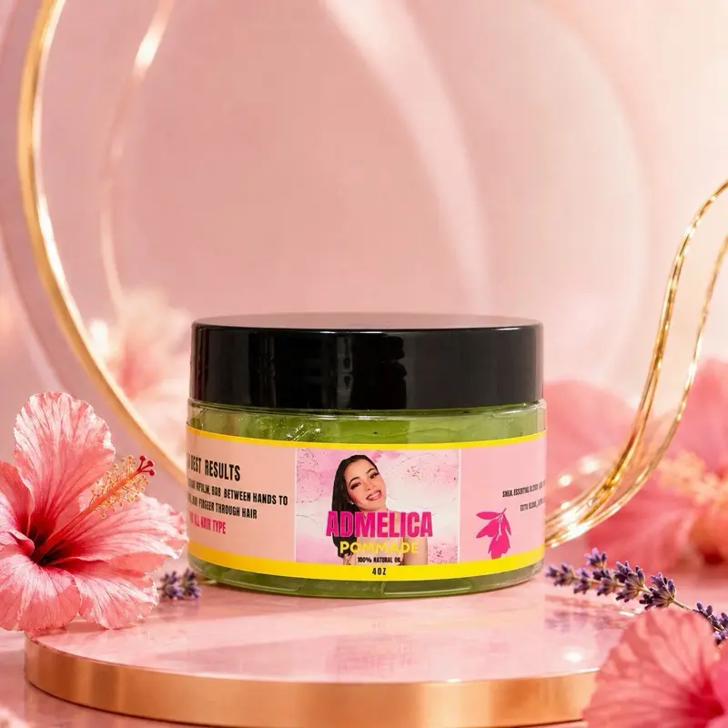 Hair Pommade 4 oz 100% Natural Oil, Green Color, Moisturizing and Nourishing Formula for Healthy Hair Care