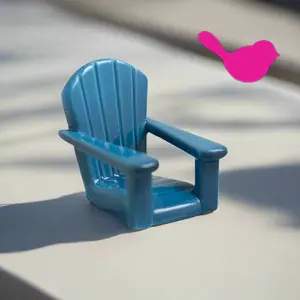Nora Fleming Mini - Chillin' Chair Blue Adirondack Chair
