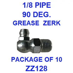ZZ128  1/8  PIPE  GREASE  FITTING 90 DEGREE (10PACK)