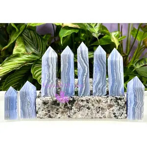 Wholesale Lot 1 Lb Natural Blue Lace Agate Obelisk Point Crystal Natural Energy
