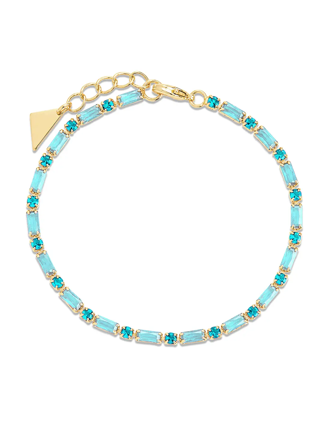 Georgia Aquamarine CZ Tennis Bracelet