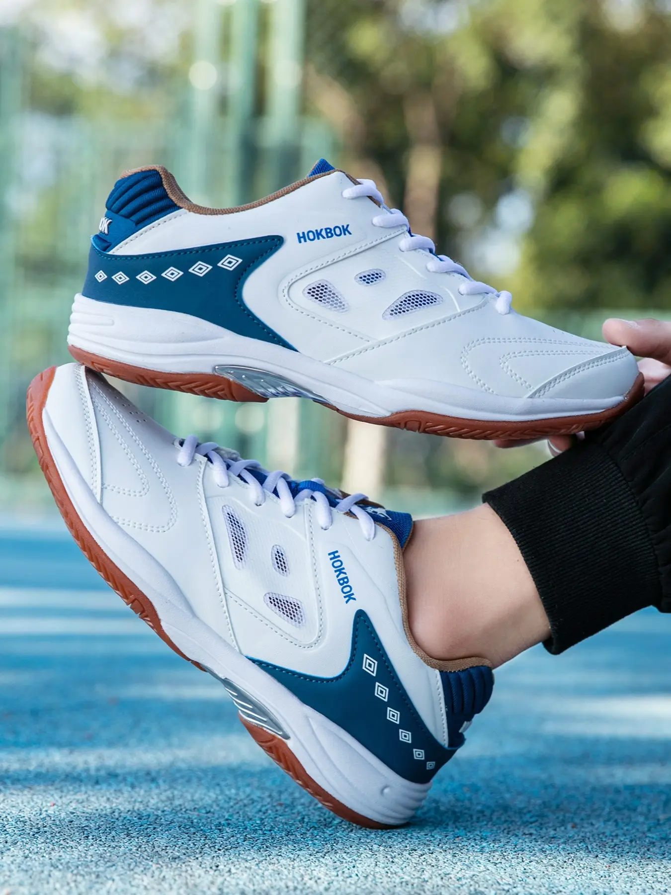 Unisex Badminton Tennis Ping Pong Shoes, Breathable Anti-Slip Durable, Lightweight Shock Absorption, Suitable for Indoor Outdoor Sports