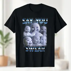 Niche Baby Holding Laugh Shirt, Viral AI Baby Laughing Meme Shirt, Funny Niche Baby Shirt, Tuff Holding Back a Laugh Shirt, AI Baby Meme Tee