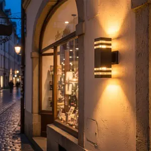 Modern Outdoor Porch Wall Light, Up-Down Lighting, Column Shape, Single Head and Dual Head, for Porch, Yard, Garage, Front Door