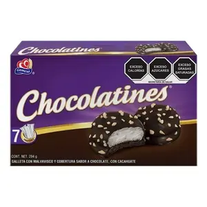 Chocolatínes de Gamesa. 7 packs of cookies per box. 294 grams total Delicious Chocolatey Marshmallow Cookies