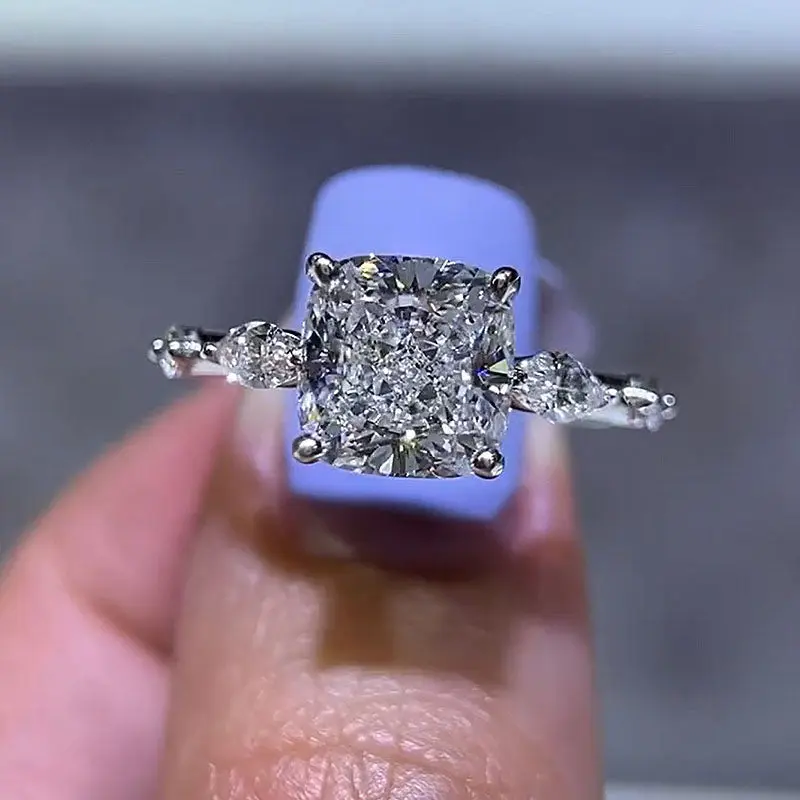 Maxine Elegant 3.0ct Cushion Cut 5A Cubic Zirconia Engagement Jewelry, Wedding Promise Ring for Daily Wear