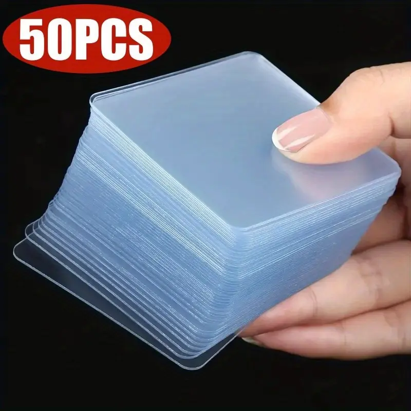 10/30/50pcs Strong Adhesive Double Sided Tape, Heavy Duty Traceless Transparent Tape, Removable Strips Sticky Nano Tape For Paste Items, Household Carpet Nano Double Sided Tape, Picture Hanging Strip