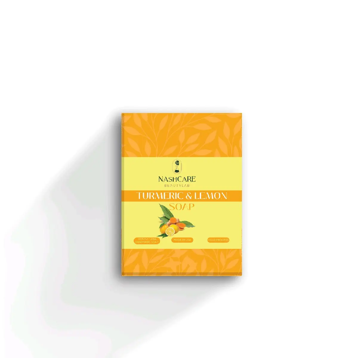 Nashcarebeautylab Turmeric & Lemon Fragrance Cleansing Body Wash Bar Soap - Daily Brightening Body Care Infused with Natural Oils, Single Item, 12-Month Shelf Life