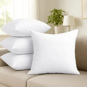 2-Pack 20x20 in Square Throw Pillow Inserts - Polypropylene Cushion Stuffers, Fluffy, Soft, Lightweight, Machine-Washable Pillow Forms for Home, Couch, Bed Decor