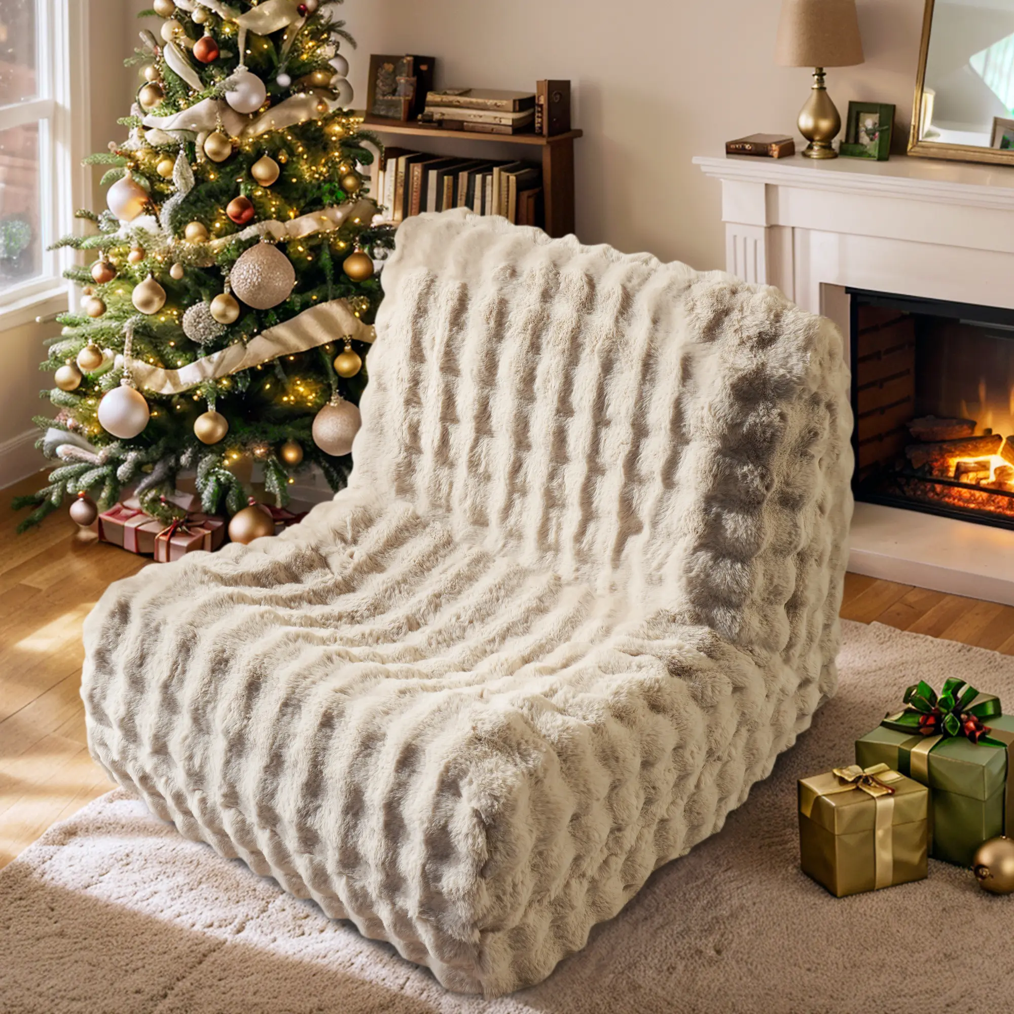 Beige Plush Corduroy