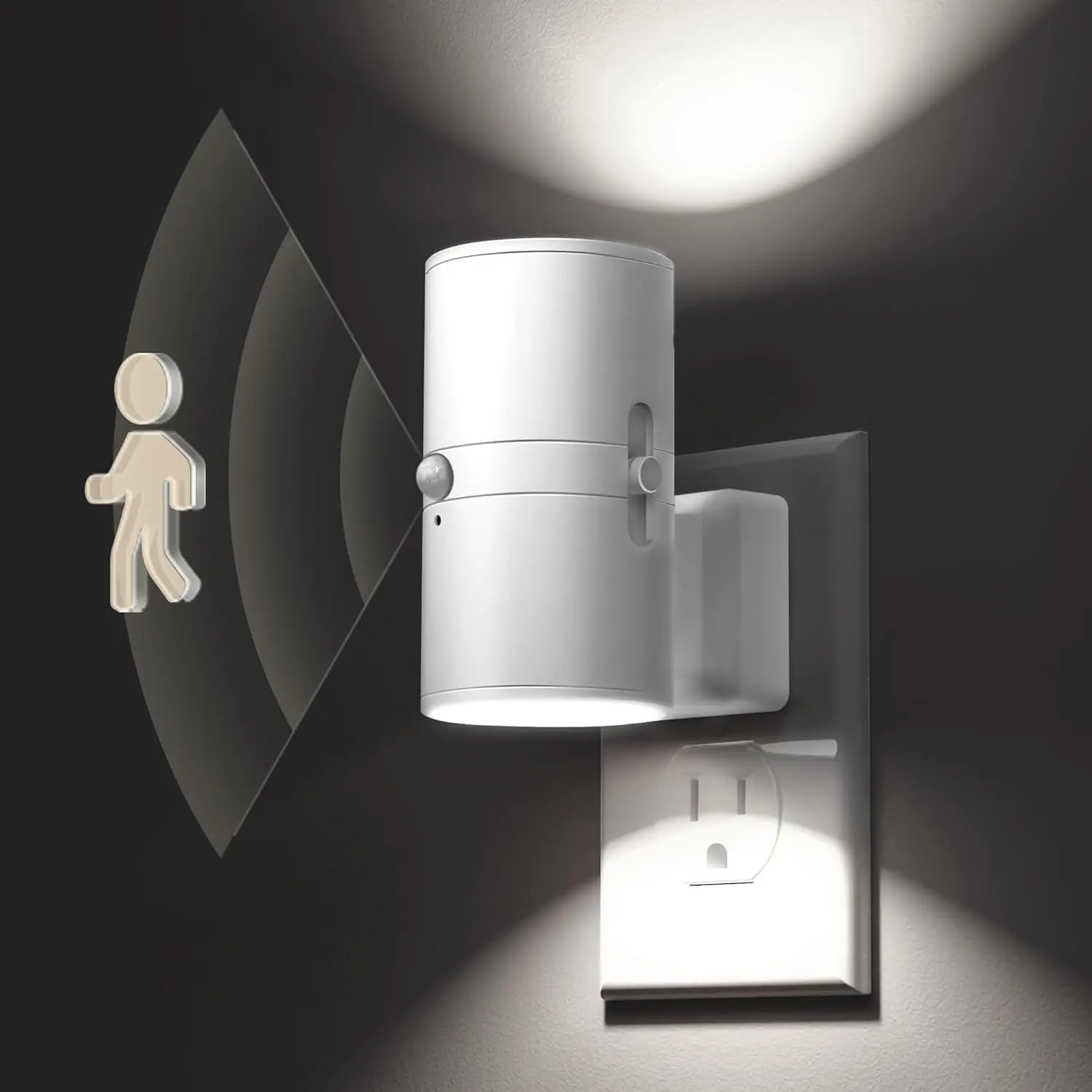 Smart Rechargeable LED Night Light with Motion Sensor, LED Night Light Plug in,Dimmable Wall Lamp Night Lights Plug Into Wall, Perfect for Bedroom Stairs Hallway  Entryway