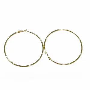 Selena hoops earrings 60 mm gold plated 14 k