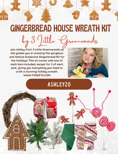 Gingerbread House Wreath Kit By 3 Little Greenwoods
