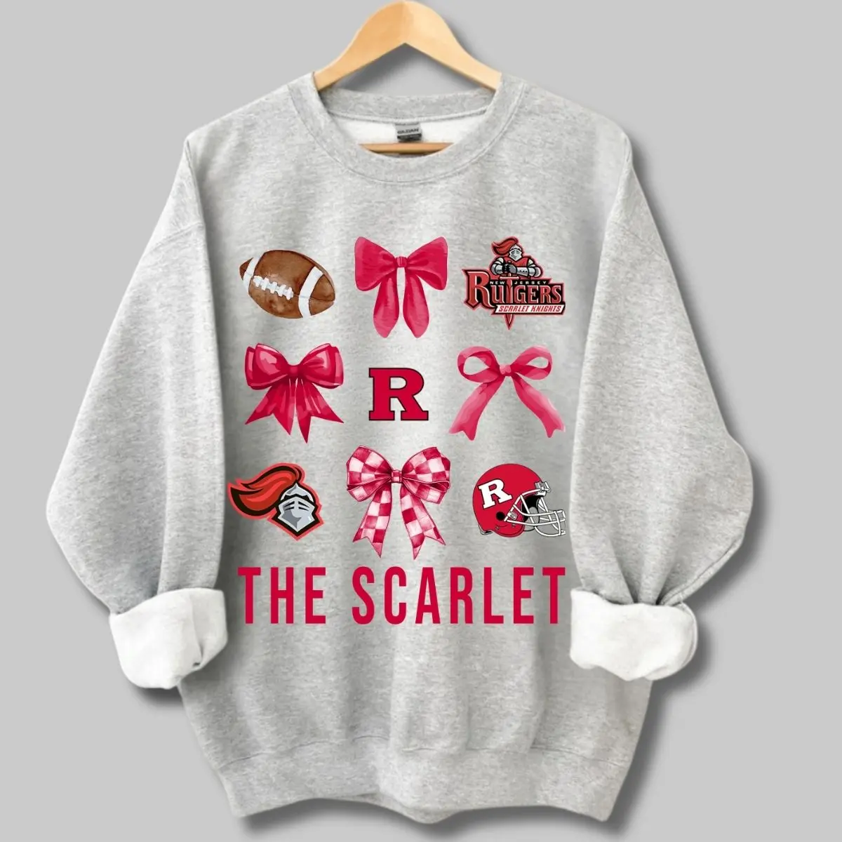 Coquette Rutgers Scarlet Knights Football Team Sweatshirt, Retro Rutgers University Sport College Team Sweatshirt, Gift Top For Men, Women, Gift For Football Fans