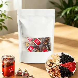 Ginseng 5-Treasure Herbal Beverage - Red Date, Wolfberry, Mulberry Formula, 60-Bag Combination Scented Tea for Men's Health