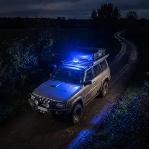 Solar LED Strobe Warning Light, Rechargeable Magnetic Emergency Beacon with Remote Control, Waterproof Flashing Safety Light for Truck, Vehicle, Construction