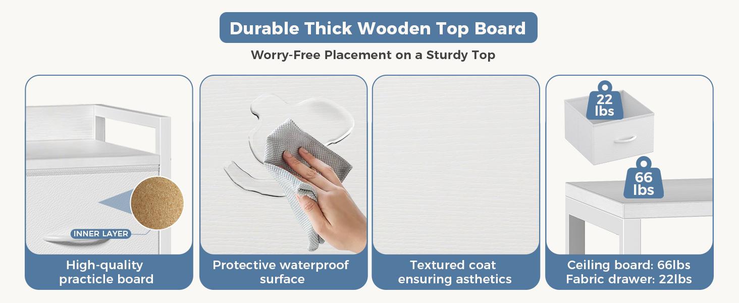 5 Drawer Fabric Dresser, 2-Tier Shelf Storage Chest, Storage Cabinet for Bedroom, Hallway, Entryway, White 5 Drawer Fabric Dresser, 2-Tier Shelf Storage Chest, Storage Cabinet for Bedroom, Hallway, Entryway, White