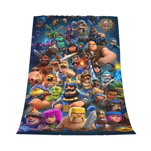 PAUSEBOLL Anime Game Throw Blanket - Soft Flannel All-Season Comforter Cover, Machine Washable for Room Decor, Bedding Accessory