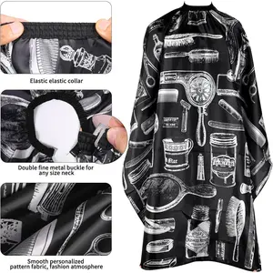 4PCS Hair Cutting Barber Cape with Neck Strips, Neck Duster Brush and Hair Clips, for Men Hair Cape, Hair Stylist with Adjustable Neck Size Neck Strips Neck Duster Tools Set