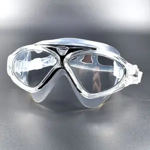 Fully Sealed Silicone Waterproof Goggles Dustproof Protective Glasses Large Frame Swimming Goggles Anti Fog Unisex Comfort Fit HD Lenses UV Protection