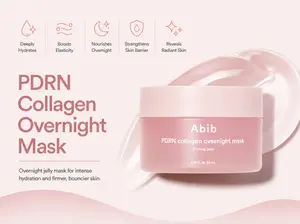Abib - PDRN Collagen Overnight Face Mask Firming Jelly 2.7 fl oz | Korean Sleeping Mask for Rejuvenation | Elasticity Boost & Plumping